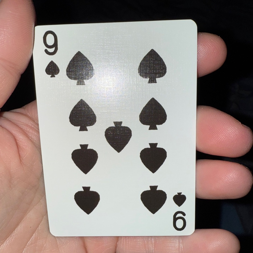 Coach Gold Trim Nine of Spades Playing Card